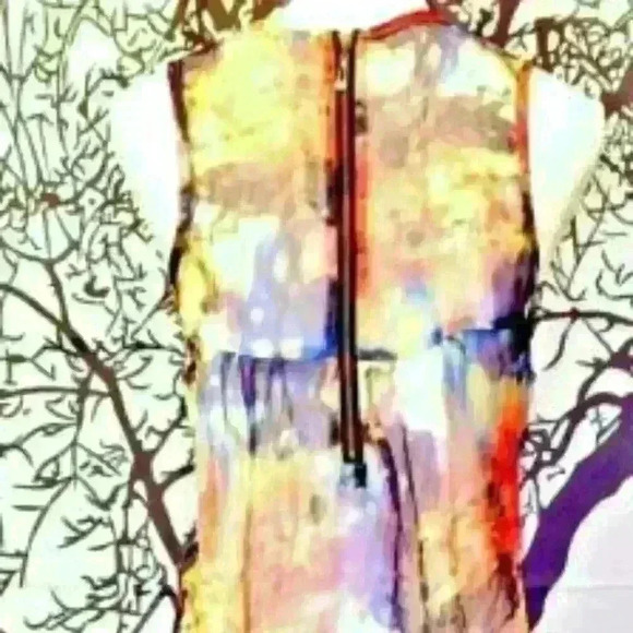 VINTAGE Womans BOHO TUNIC Crop Front HI/Low Back EUROPEAN Shirt Top size Small - Picture 4 of 6